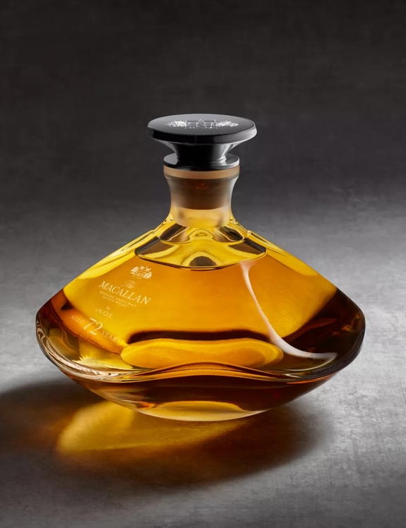 The Macallan 72 YO Whisky in Lalique Crystal Bottle