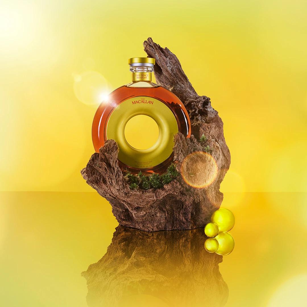The Macallan TIME : SPACE Sherry Cask 20 Years Old, beauty photography