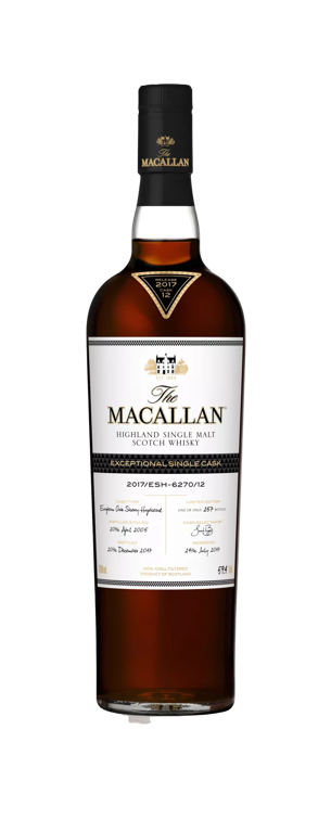 the macallan exceptional single cask whisky bottle