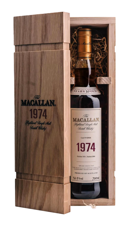 the macallan 1974 fine and rare whisky in box