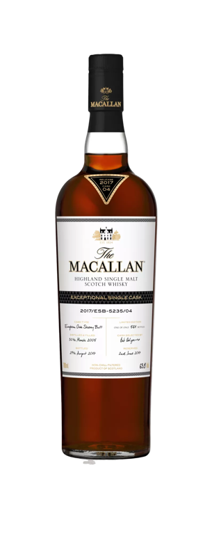 the macallan exceptional single cask whisky bottle