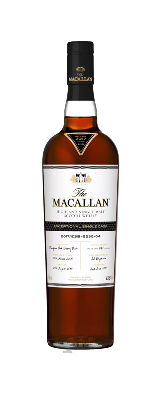 the macallan exceptional single cask whisky bottle
