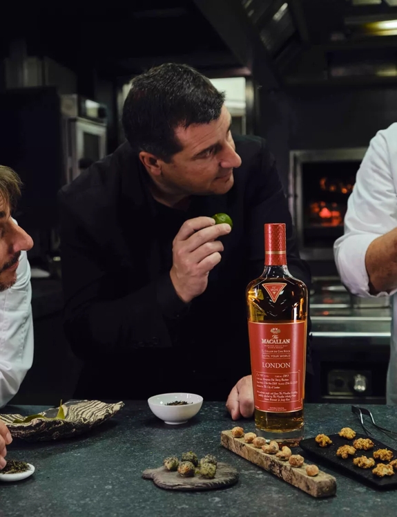 Distil Your World London Roca Brothers with Bottle in Kitchen