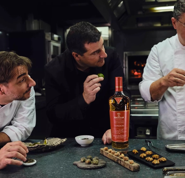 Distil Your World London Roca Brothers with Bottle in Kitchen