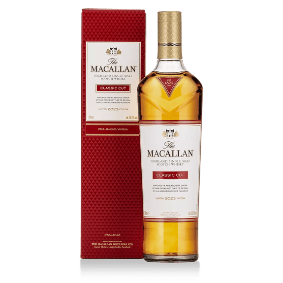 The Macallan Classic Cut 2023 Edition Bottle and Pack