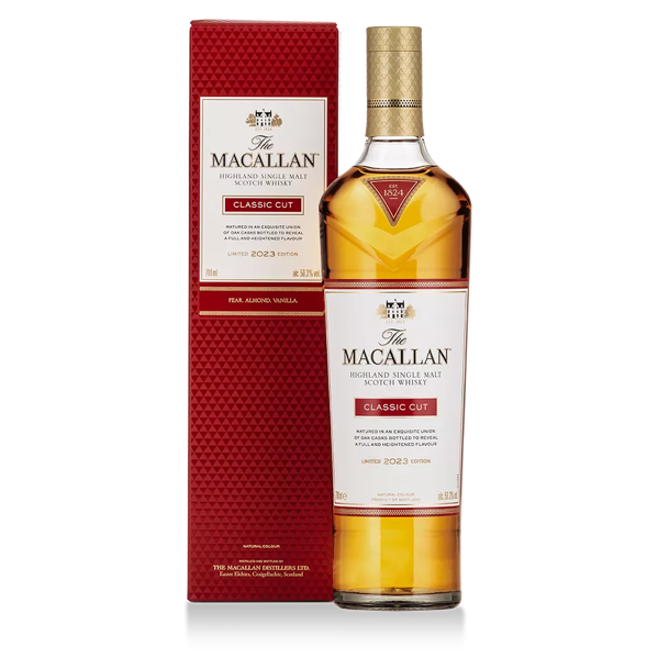 The Macallan Classic Cut 2023 Edition Bottle and Pack