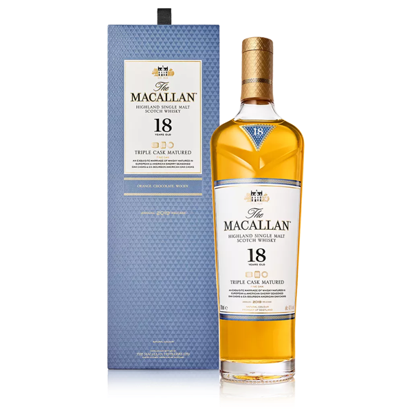 The Macallan Triple Cask Matured Bottle and Pack 18 Years Old
