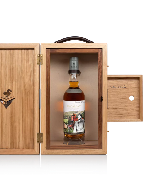 The Macallan Anecdotes of Ages Collection: License to Distil Box Open with Bottle