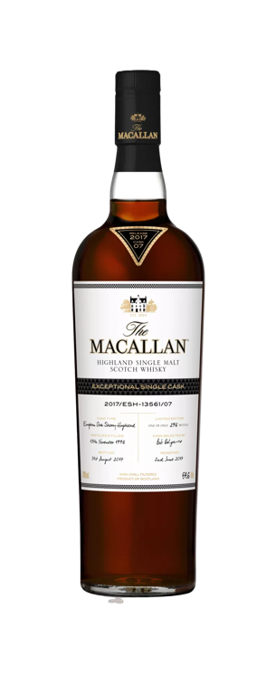the macallan exceptional single cask whisky bottle