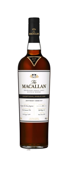 the macallan exceptional single cask whisky bottle