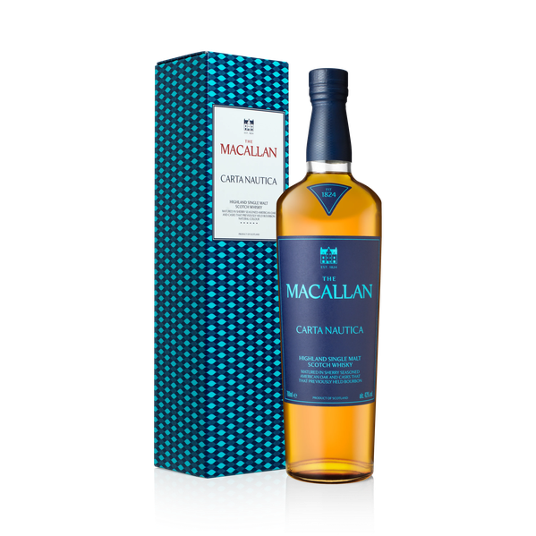 Carta Nautica 43% bottle and pack angled