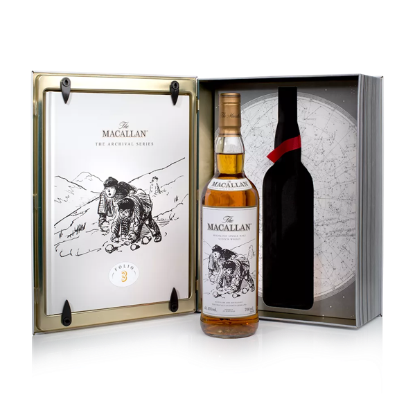 The Macallan Archival Series Folio 3 Open Pack and Bottle 