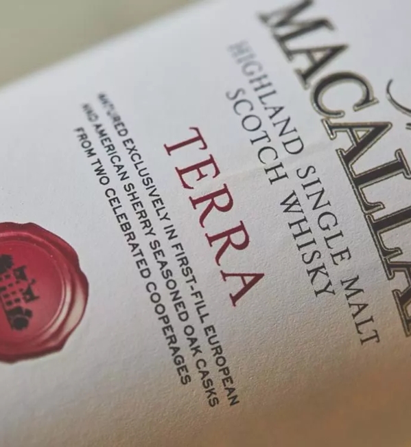 The Macallan Terra Close Up Label