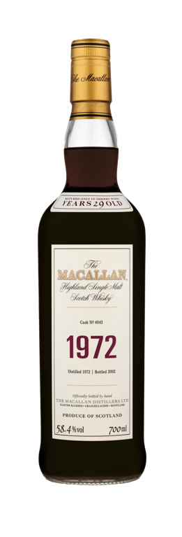 The Macallan fine and rare whisky bottle