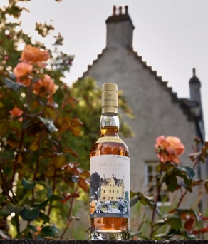 The Macallan Anecdotes of Ages: A New Era of Advertising Bottle by Easter Elchies with Flowers