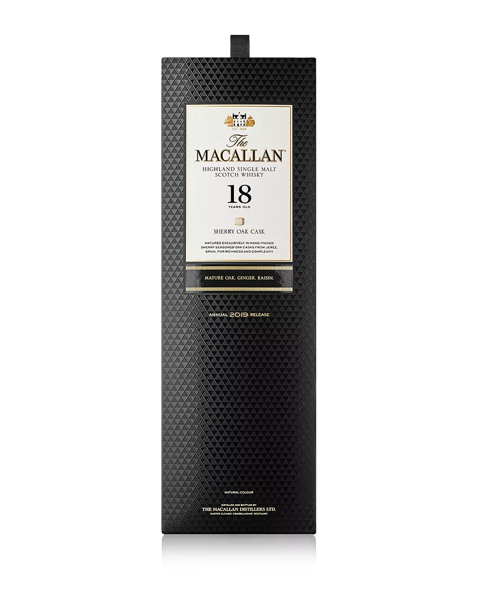 the macallan sherry oak 18 whisky bottle