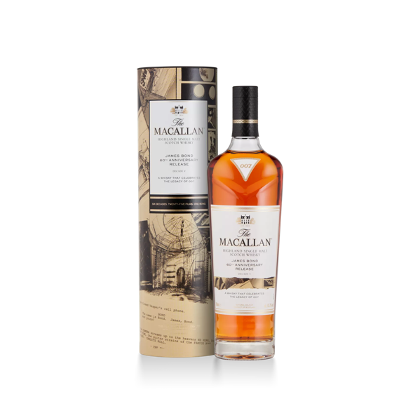 The Macallan James Bond Bottle and Pack Together Decade 5