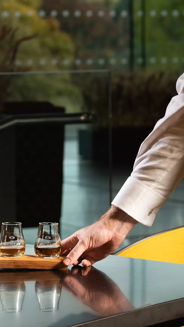 The Macallan Drams on Table in The Macallan Bar