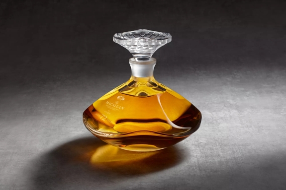 the macallan 72 years old whisky in lalique genesis decanter