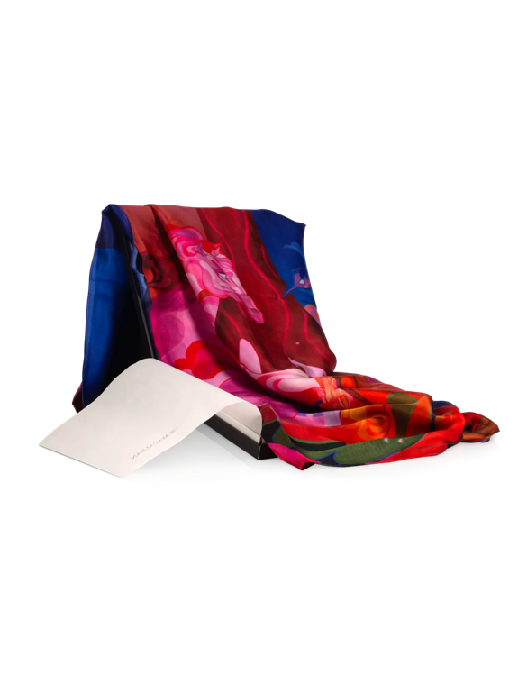 The Macallan Litha Scarf Lying Over Box