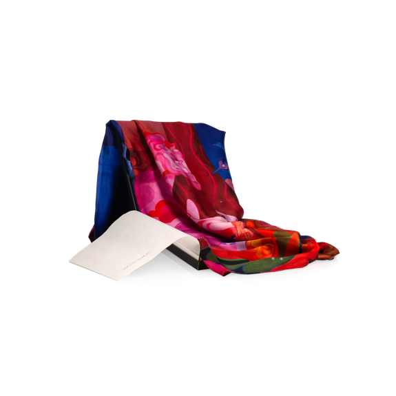 The Macallan Litha Scarf Lying Over Box