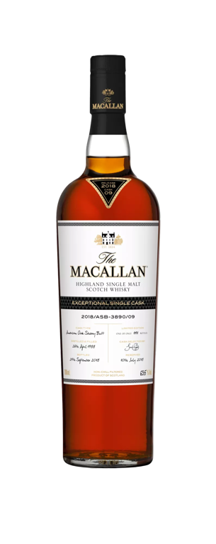the macallan exceptional single cask whisky bottle
