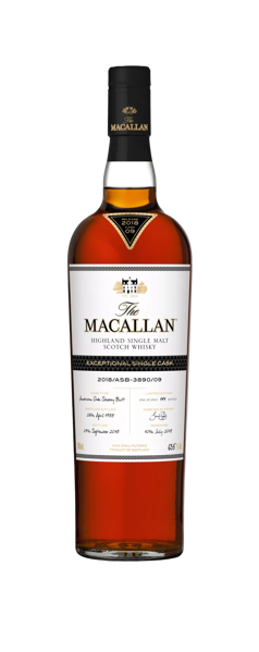 the macallan exceptional single cask whisky bottle