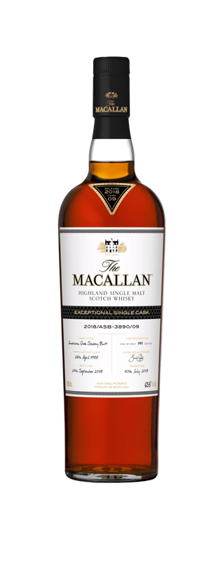the macallan exceptional single cask whisky bottle