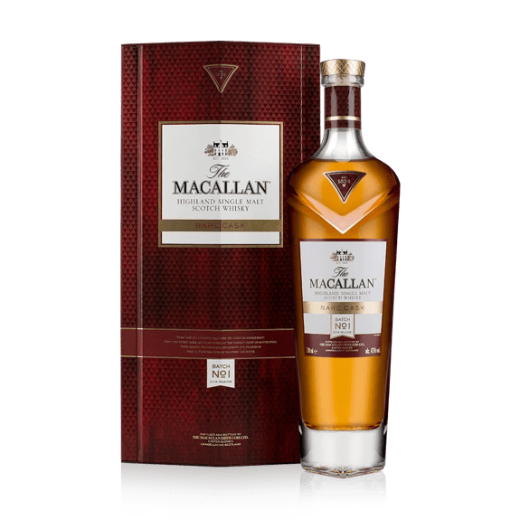 The Macallan Rare cask batch 1 2019 whisky bottle and pack