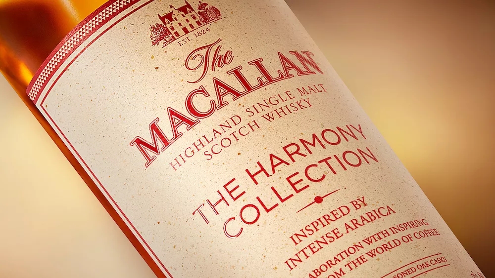 The Macallan Intense Arabica Harmony Mood Shot Close Up of Bottle