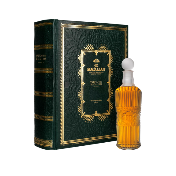tales of the macallan whisky bottle and box