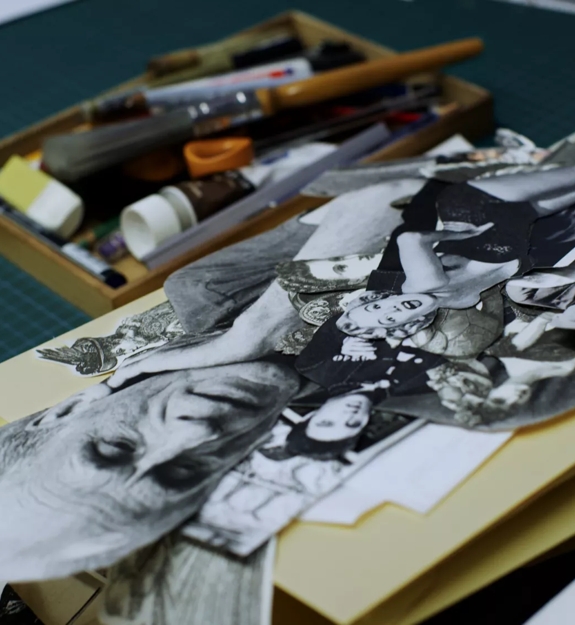 Sir Peter Blake artwork cut outs
