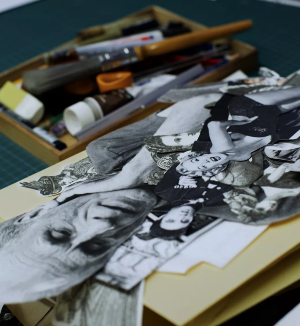 Sir Peter Blake artwork cut outs