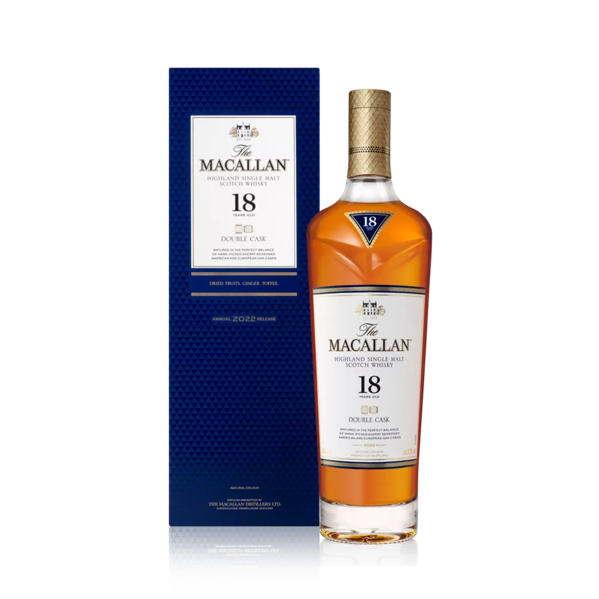 The Macallan 18YO Double Cask 2022 Release Bottle and Pack