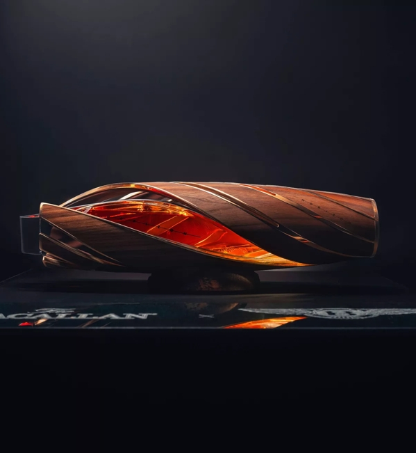 Lying Horizontal The Macallan Bentley Partnership Horizon Prototype with Macallan and Bentley Logo