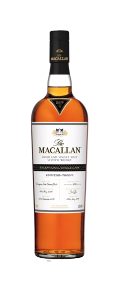 the macallan exceptional single cask whisky bottle