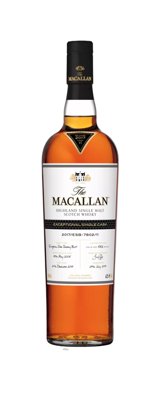 the macallan exceptional single cask whisky bottle