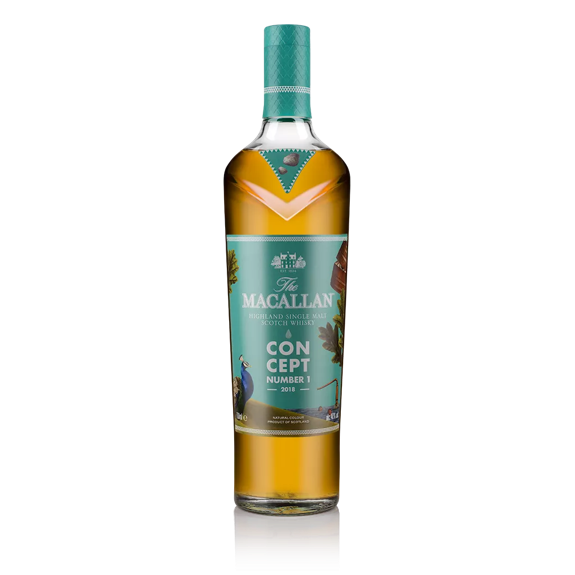 The Macallan, 2018 Concept Number 1 Campaign, product bottle shot from the front, png and jpg versions