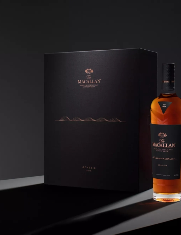 The Macallan 2018 Genesis Bottle with Black Pack