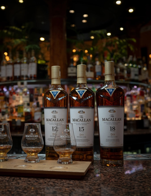 The Macallan bottles at The Dome Edinburgh