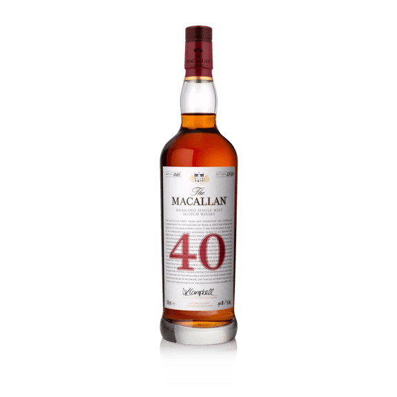 The Macallan Red Collection 40 year old whisky bottle