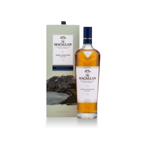 the macallan home collection river spey bottle and pack