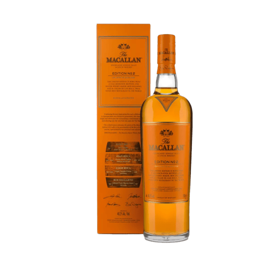the macallan edition 2 whisky bottle and pack