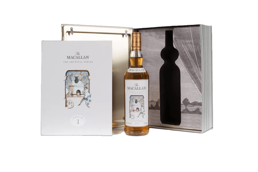 the macallan folio 1 whisky bottle and pack