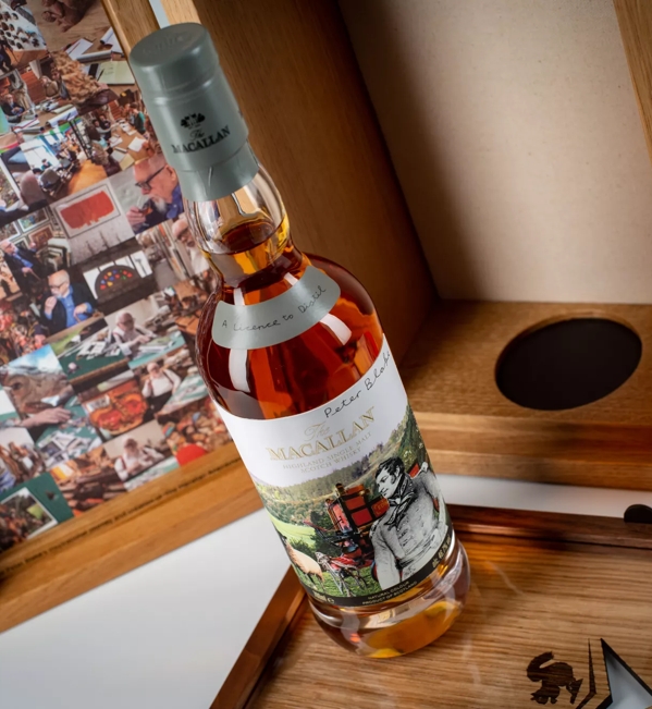 The Macallan Anecdotes of Ages Collection: License to Distil Bottle in Box with Images from Above