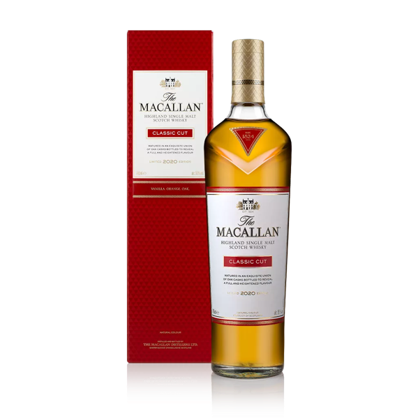 The Macallan Classic Cut 2020 Edition Bottle and Pack Shot 