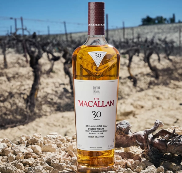 The Macallan Colour Collection 30 years old in vineyard