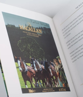 The Macallan Anecdotes of Ages Collection: The River Spey Book Open with Horses