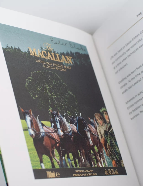 The Macallan Anecdotes of Ages Collection: The River Spey Book Open with Horses
