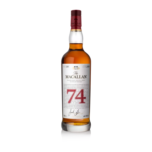 The Macallan Red Collection 74 year old whisky bottle